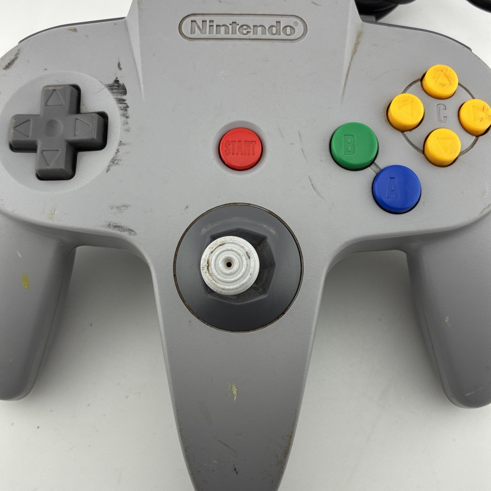 Nintendo 64 Controller Solid Gray NUS-005 Official N64 OEM Tested Loose Stick