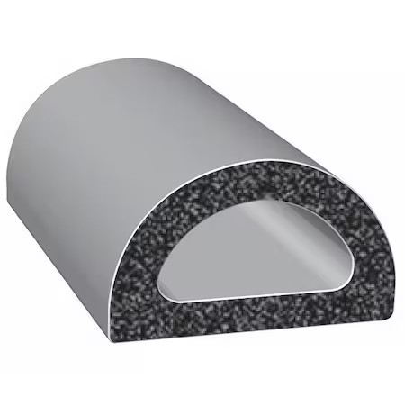 Trim-Lok X109bt-25 Rubber Seal, D-Shaped, 0.63"W X 25 Ft.