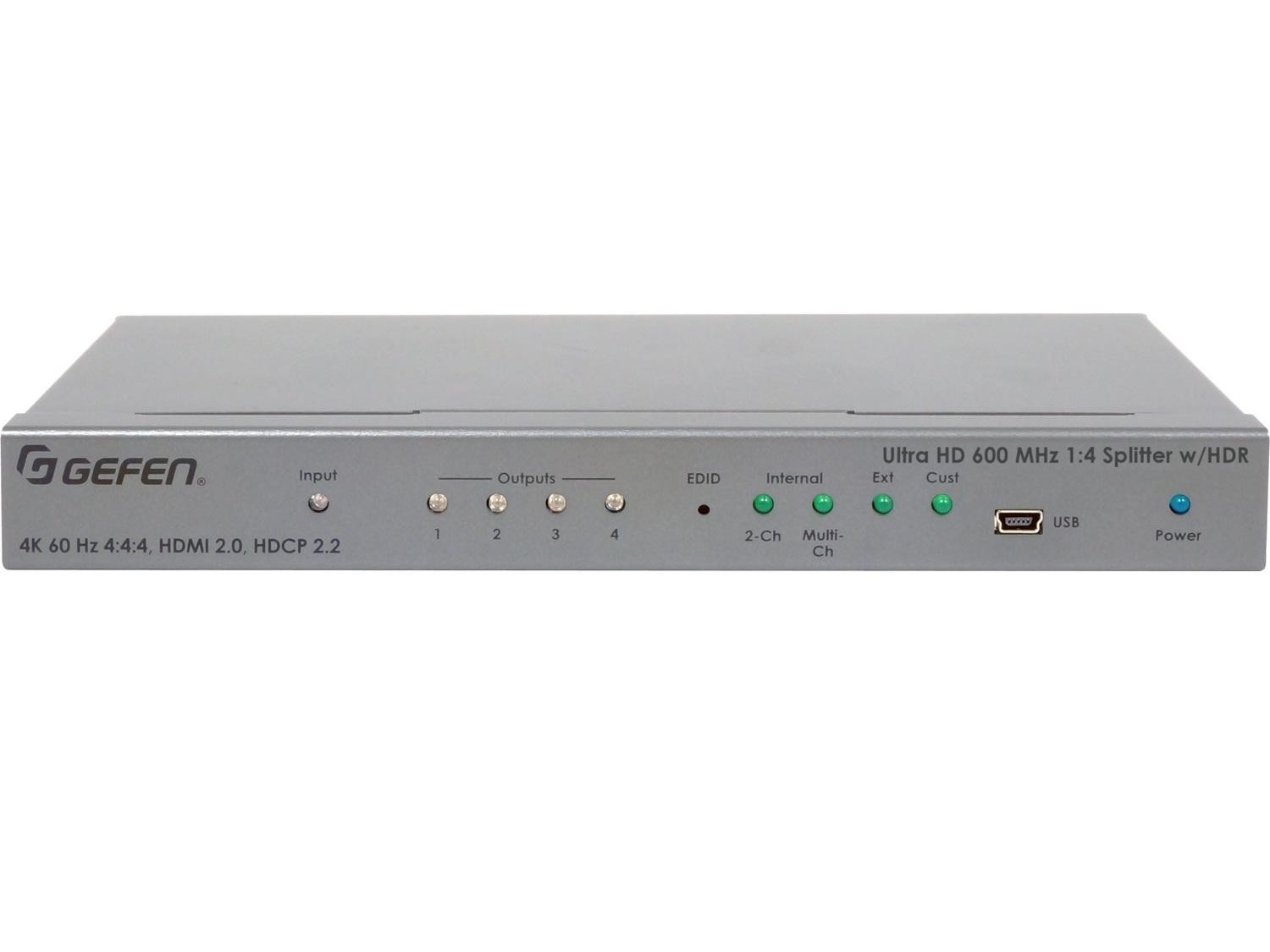 Gefen EXT-UHD600-14 HDMI Splitter 1x4 4K60 4:4:4 HDR HDCP2.2