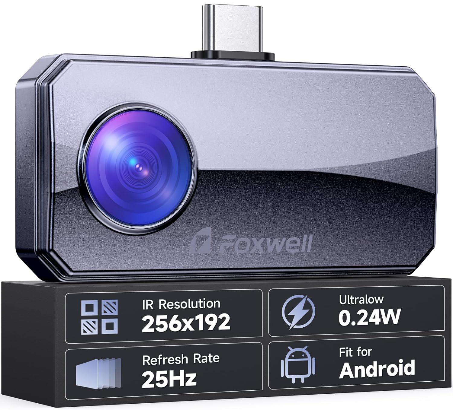 FOXWELL RT100 Infrared Thermal Camera High Resolution Imaging for Android Window