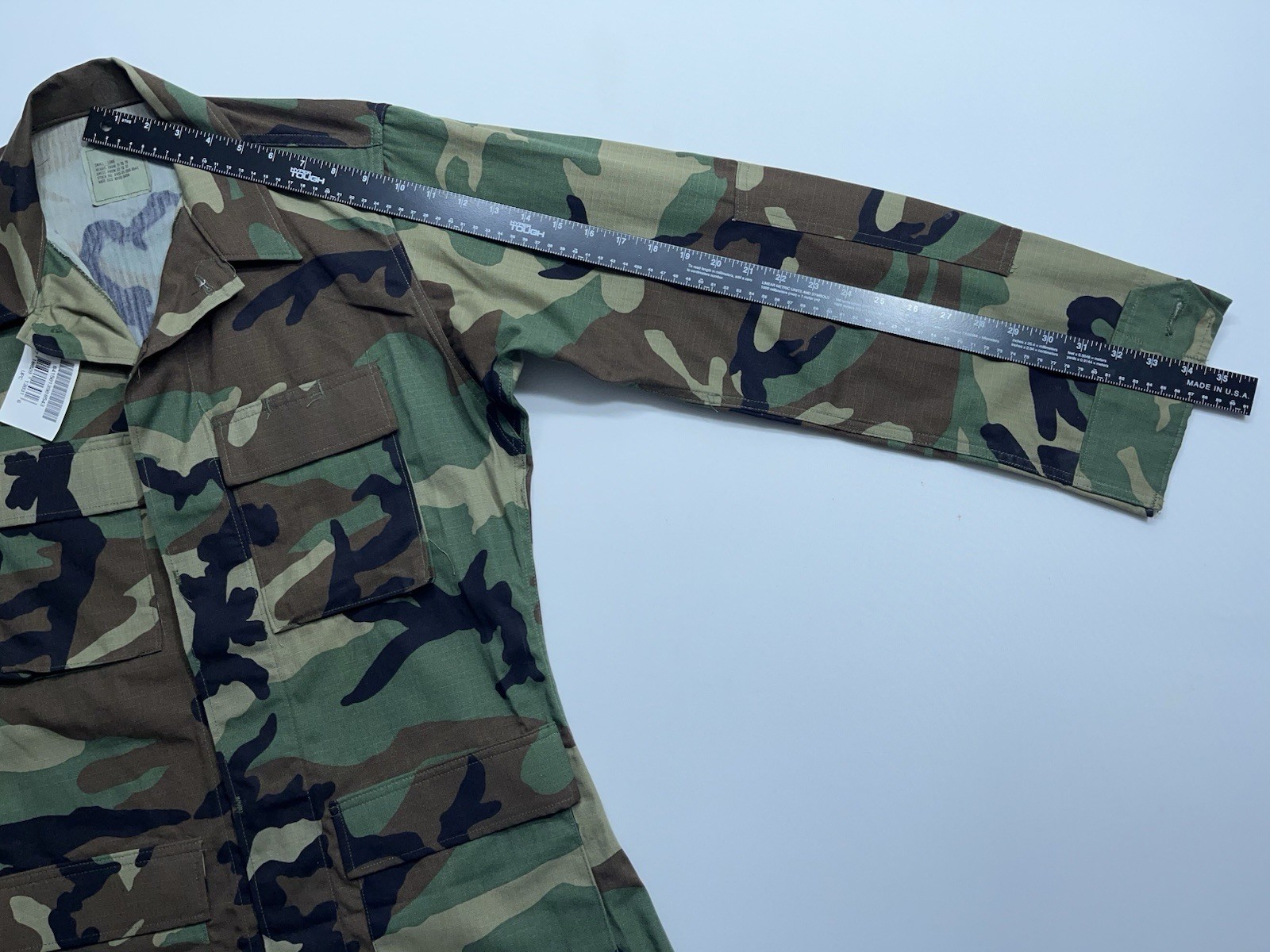 Golden MFG Hot Weather Woodland Camo Combat Jacket Mens Size Small Long NEW