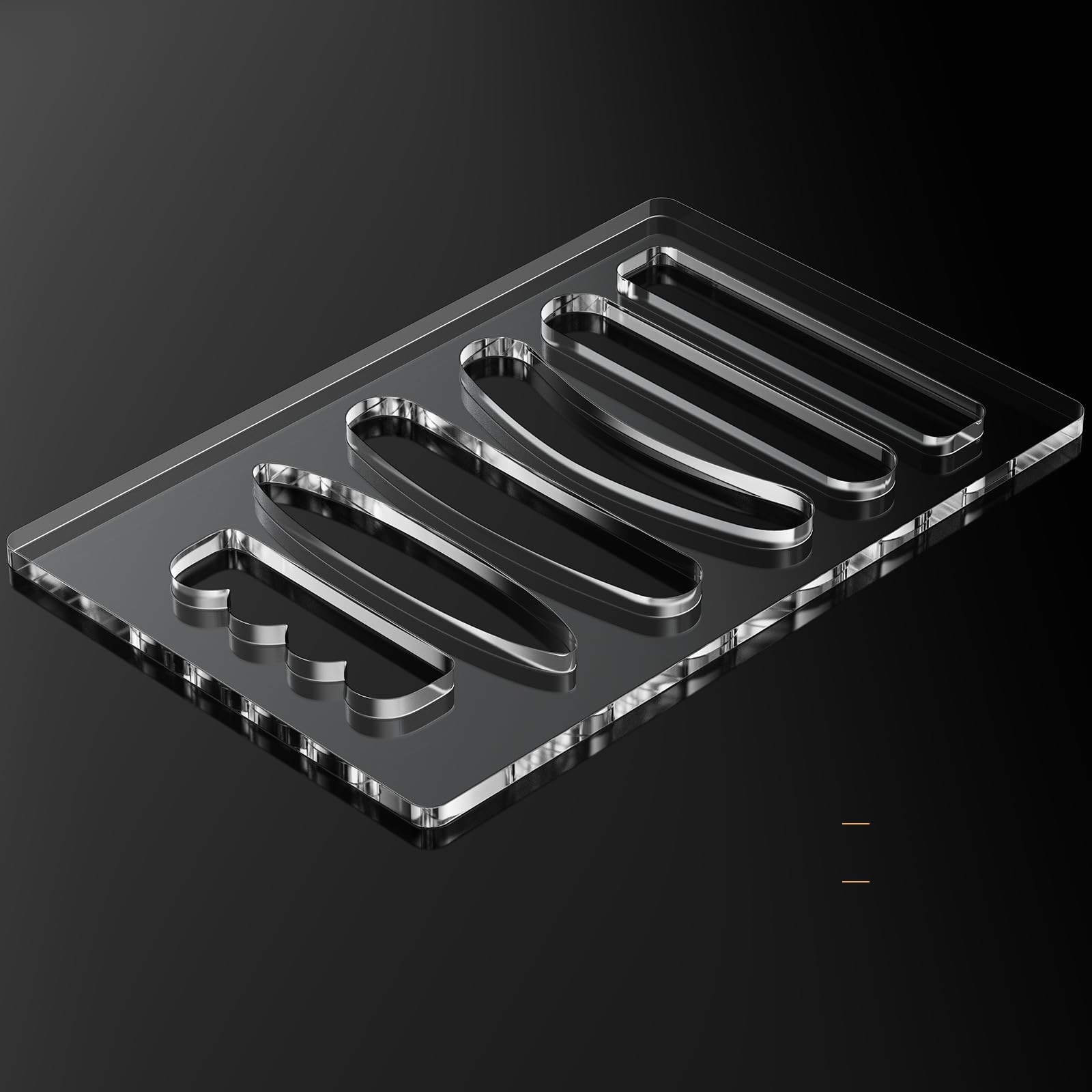 6 in 1 Charcuterie Board Handle Template Acrylic Grab Handle Router Guide