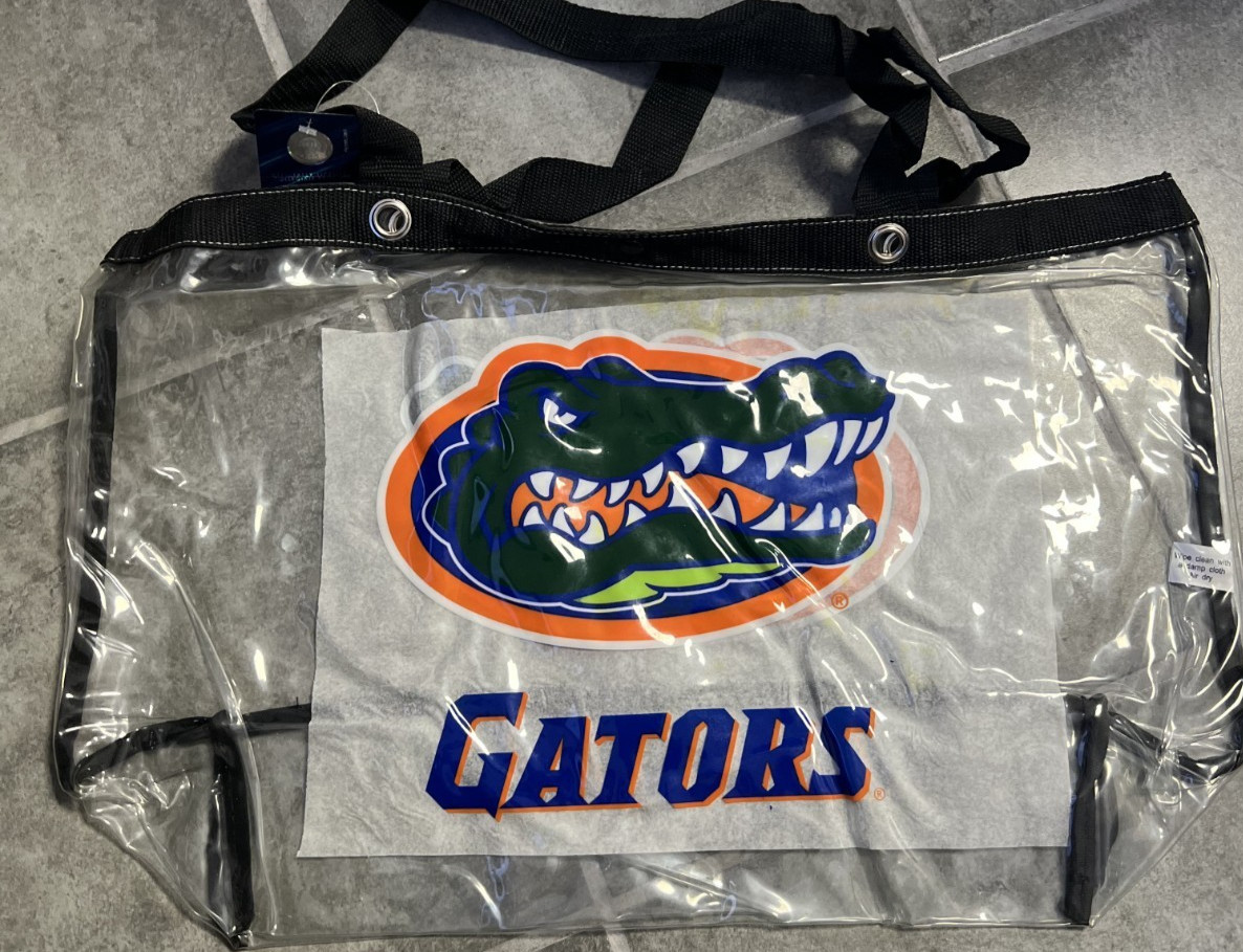 Florida Gators NCAA CLEAR TOTE BAG FREE SHIPPING read desc.