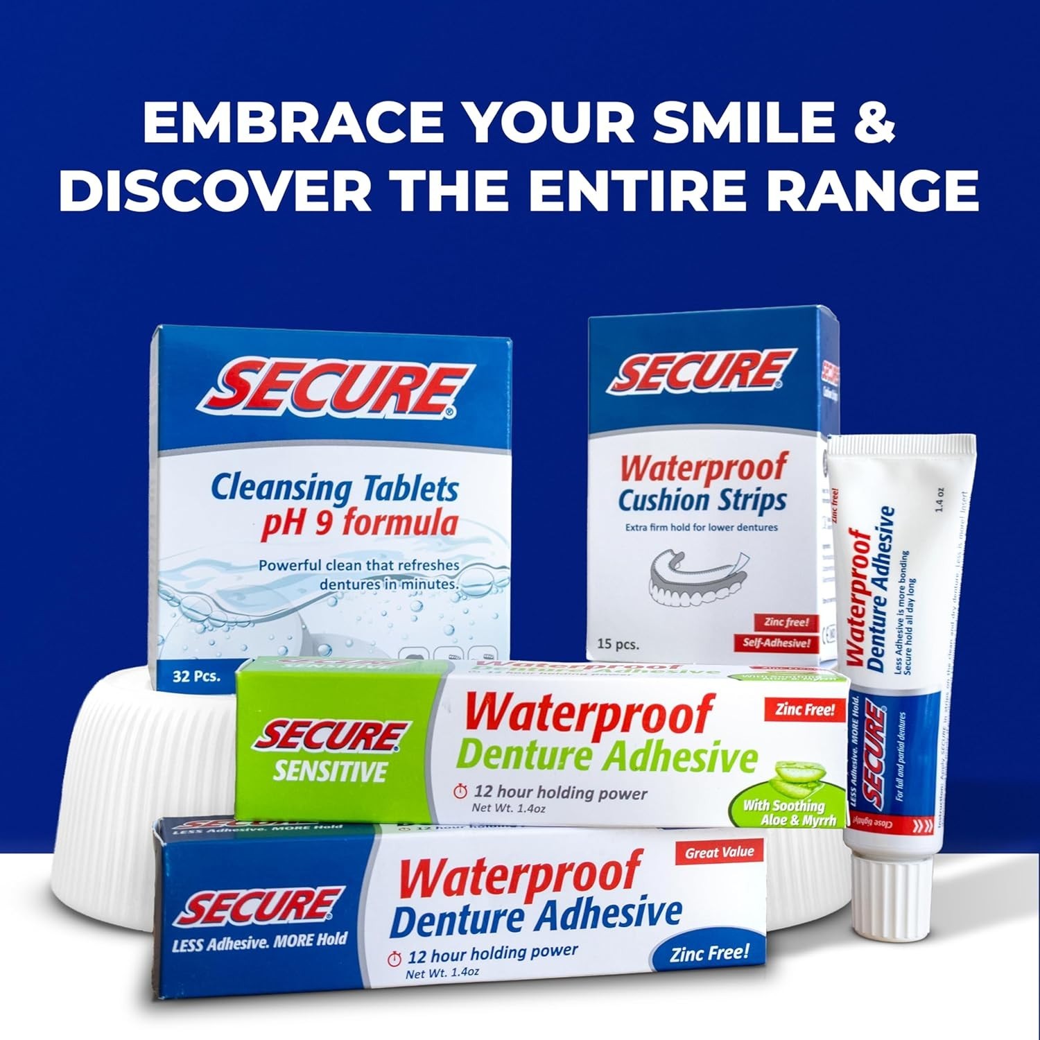 Denture Adhesive Waterproof 1.4 oz