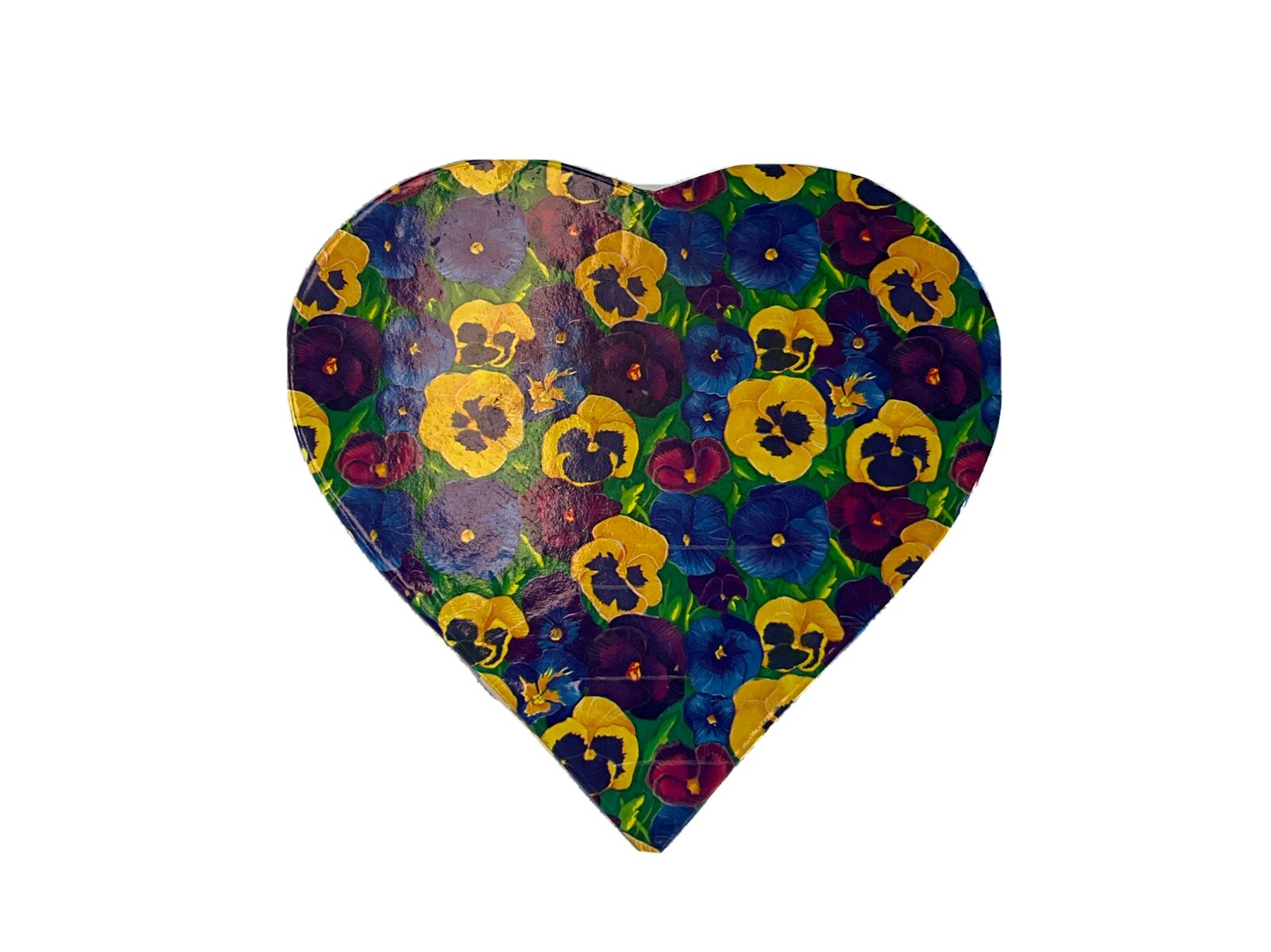 Heart Shaped Pansy Design Gift Box Keepsake’s