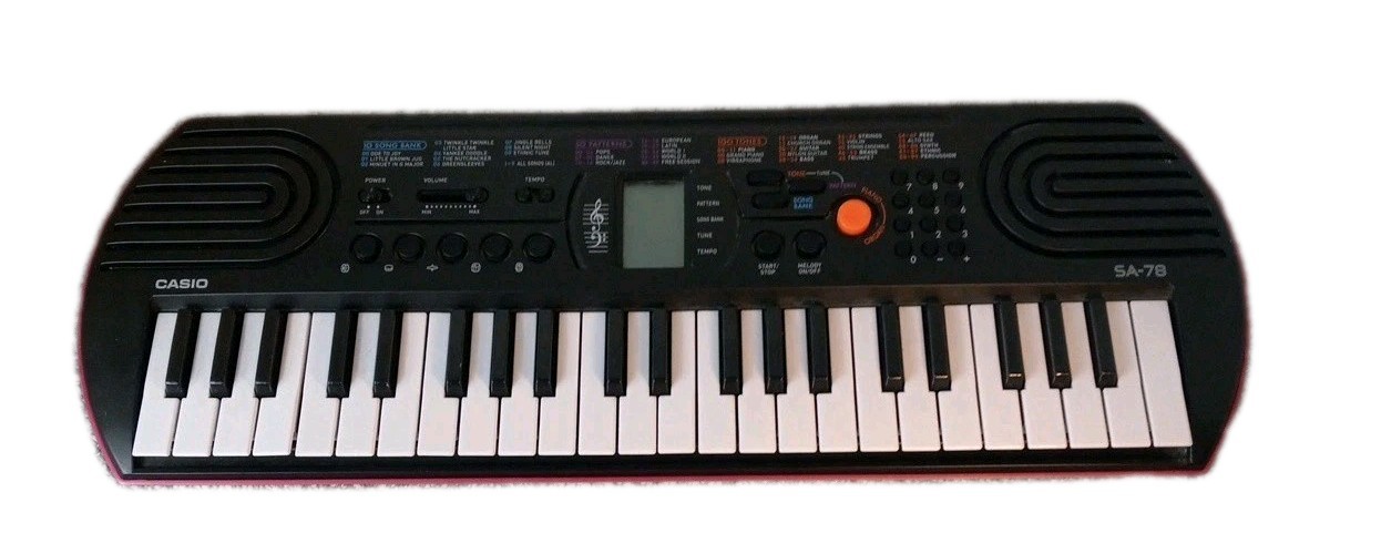 Casio SA-78 44-Key Mini Keyboard with 100 Tones, 50 Rhythms & Speakers Pink