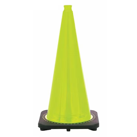 Zoro Select Rs70032c-Lime Traffic Cone, Pvc, Non-Reflective, 28 In Height, 7,
