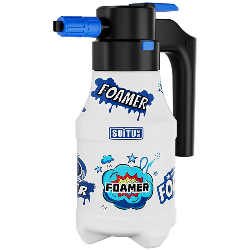 1.5L Electric Foam Sprayer Car Wash Foam Generator with 1800Mah Battery Garden F
