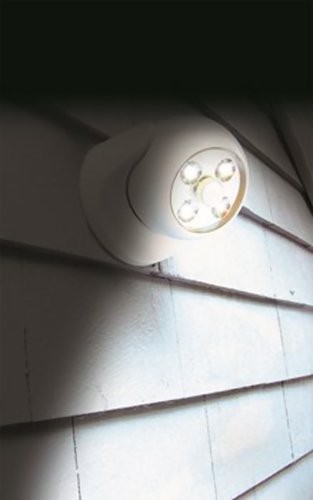 Maxsa 40241 Motion Activated use Anywhere Weatherproof Wireless LED Off-White