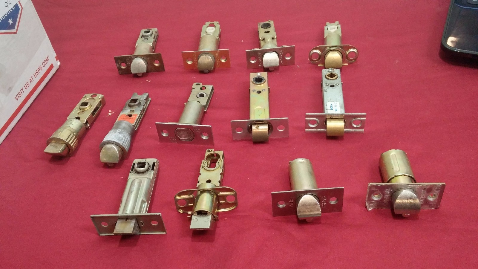 Assorted Deadlatches & Bolts, set of 13 - US Lock, Weiser, S Parker Locksmith