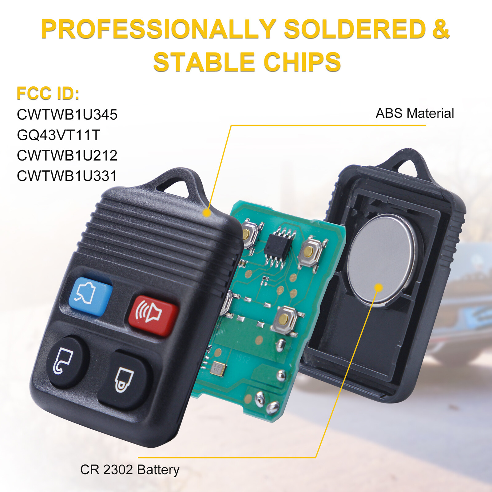 2Pcs Keyless Entry Remote Control Car Key Fob Clicker For 1999-2015 Ford Explore