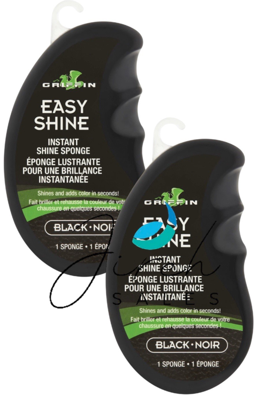 Griffin Black Easy Shine Sponge – Instant High-Gloss Leather & Vinyl Shoe Shine
