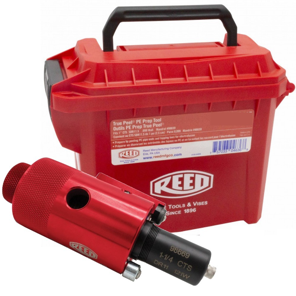 Reed Tool True Peel 1 1/4” CTS SDR11 .121" Wall PE Pipe Electrofusion Prep