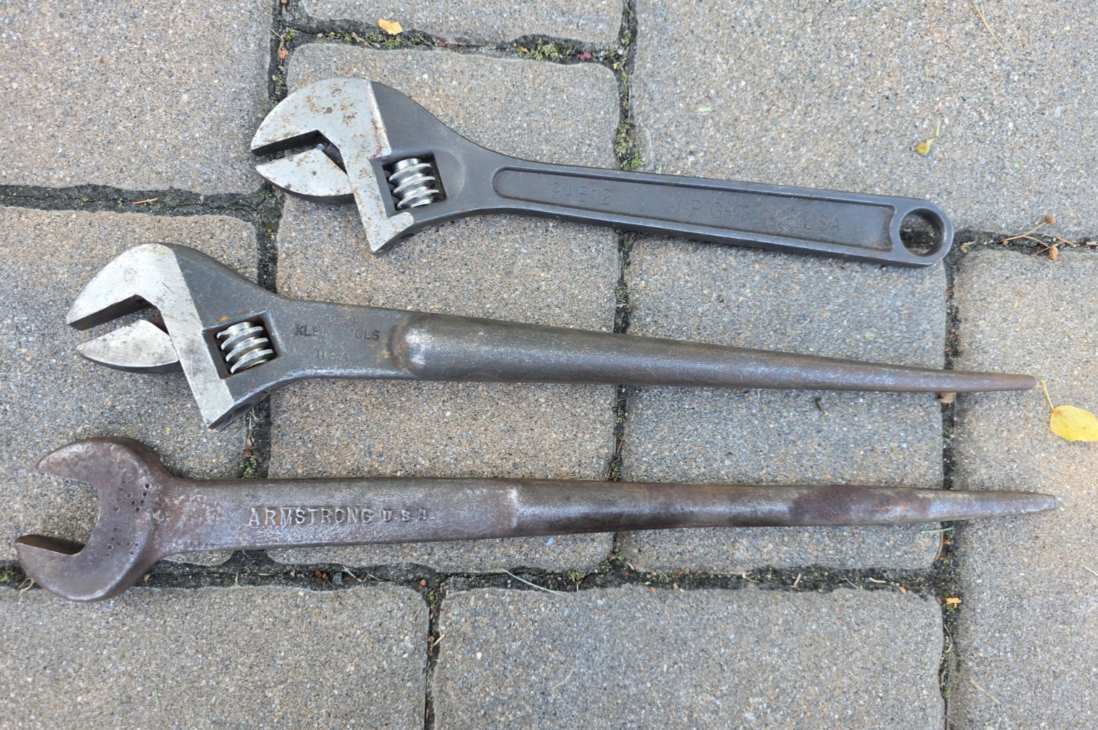 Klein Wright Armstrong Lot  Spud Adjustable Wrench Combo