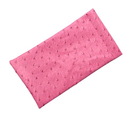Soft Squeeze Top Slip In Eyeglasses Case And Holder In Faux Ostrich - Pink