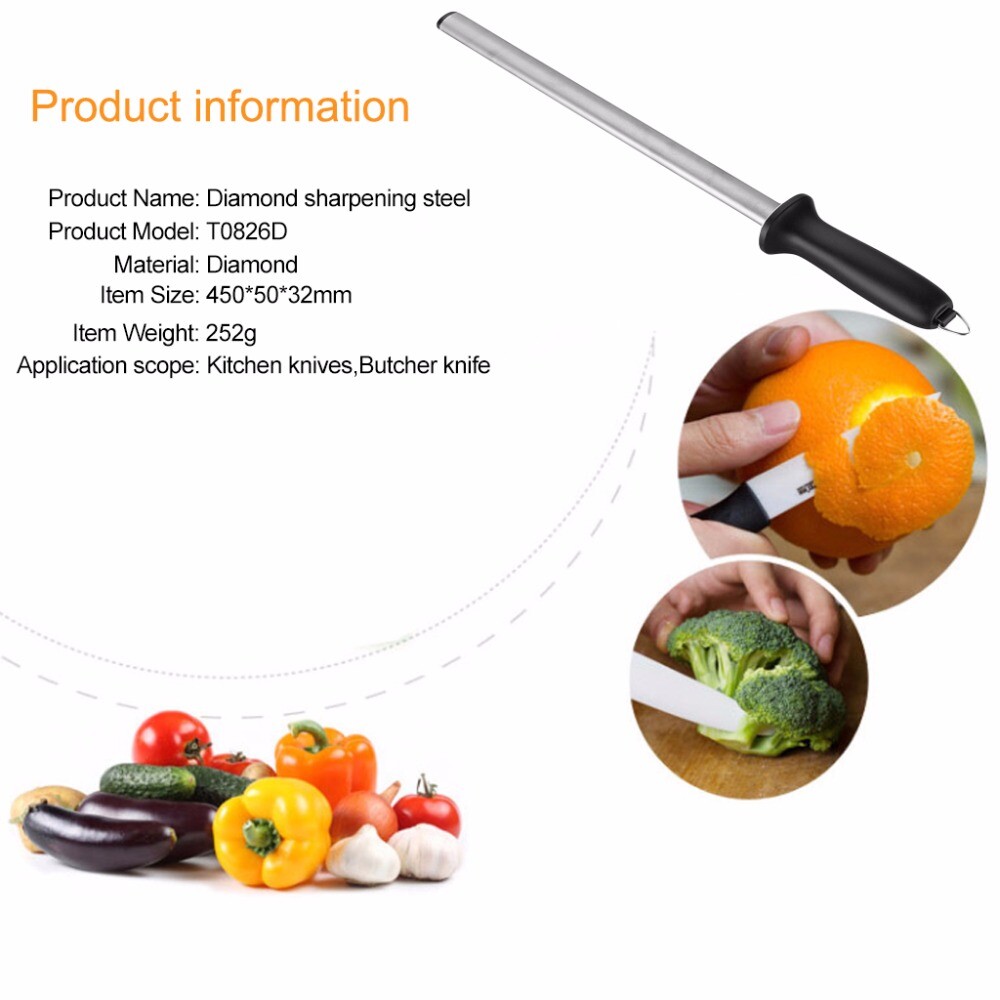 12 Inch Knife Sharpener Steel Sharpening Rod Kitchen Knives Sharpening Tool