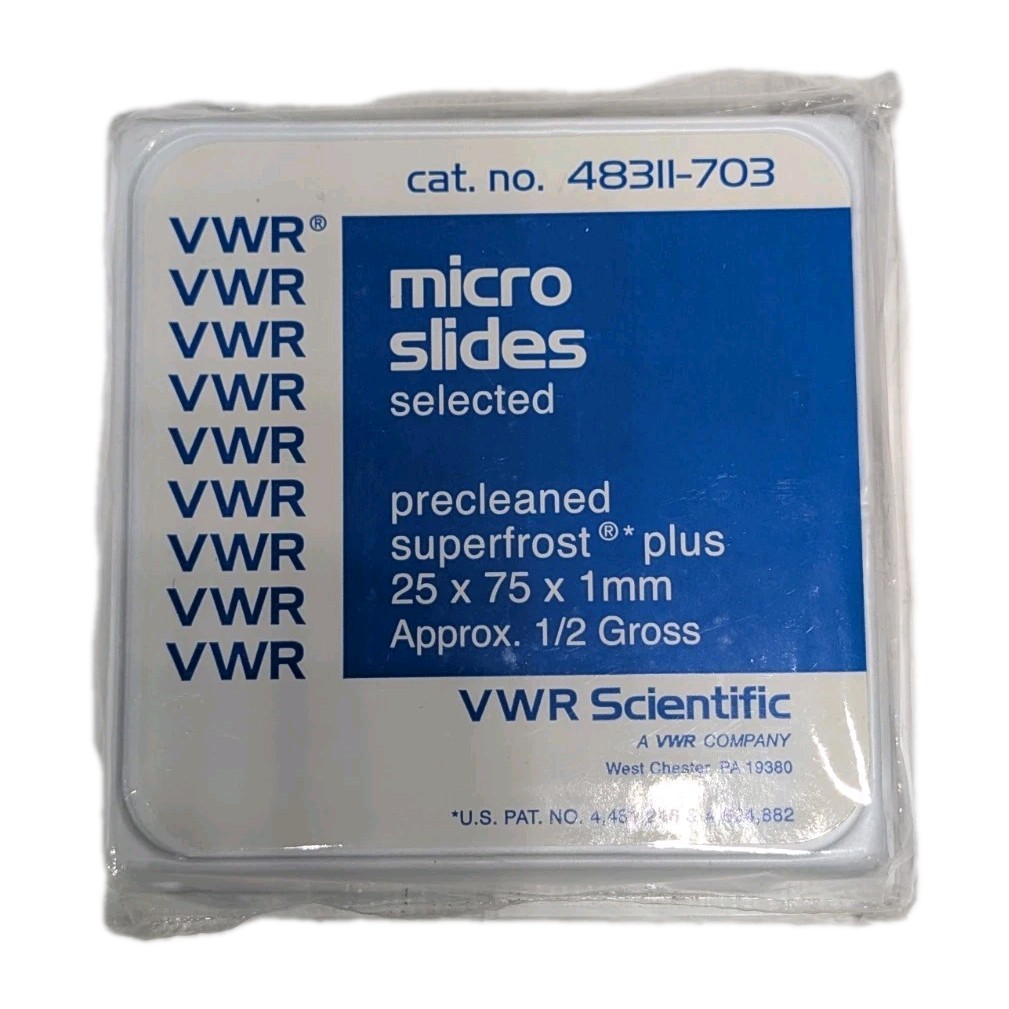 VWR 48311-703 Superfrost Plus White Micro Slides 25 x 75 x 1mm 1 Pack/72 pcs New