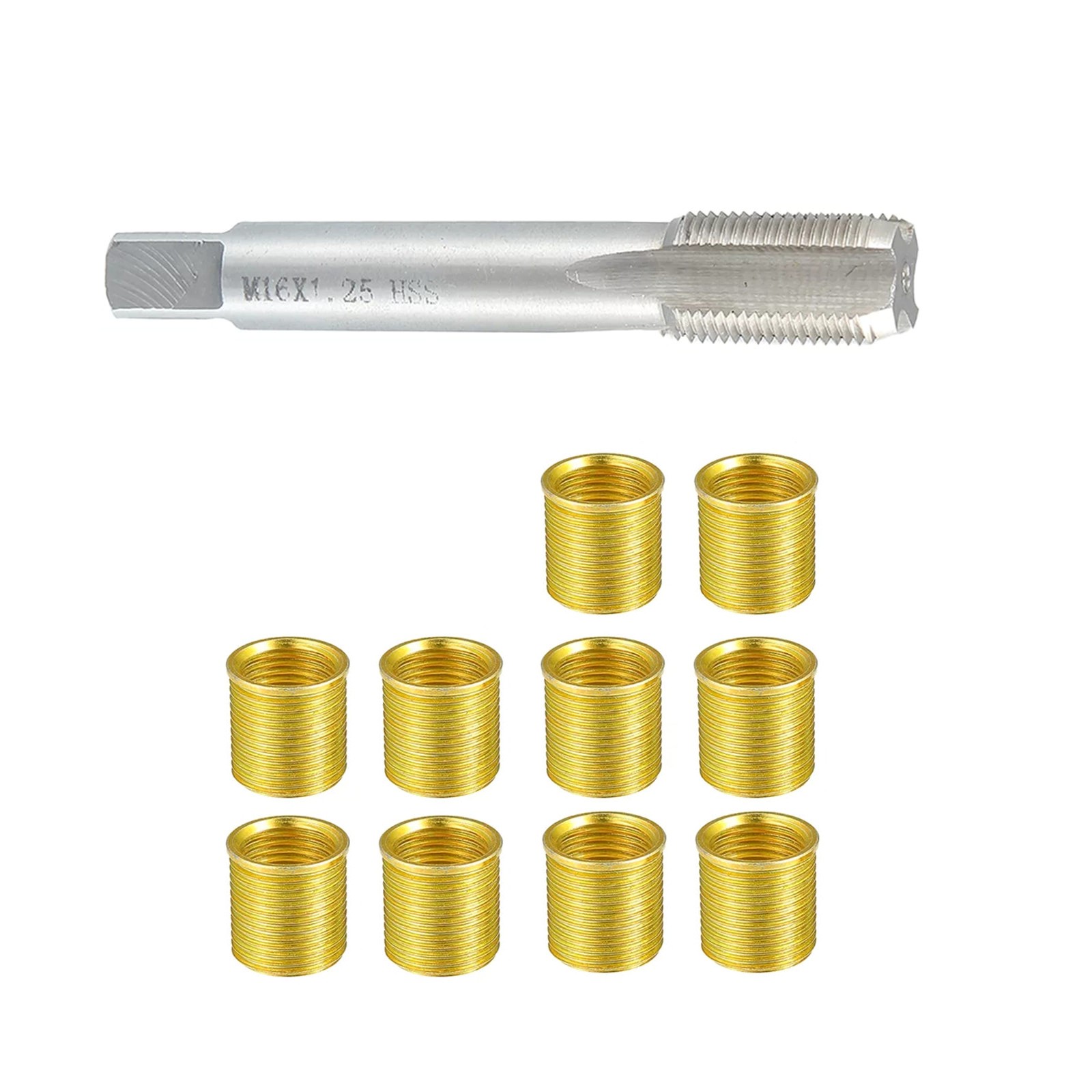 11PCS Universal Spark Plug Thread Repair Tools Kit with M14x1.25 Insert with Box