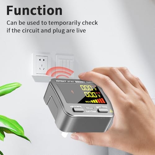 Socket Tester, Plug Tester for Electrical outlets,ZT-E4, Leakage Detector with