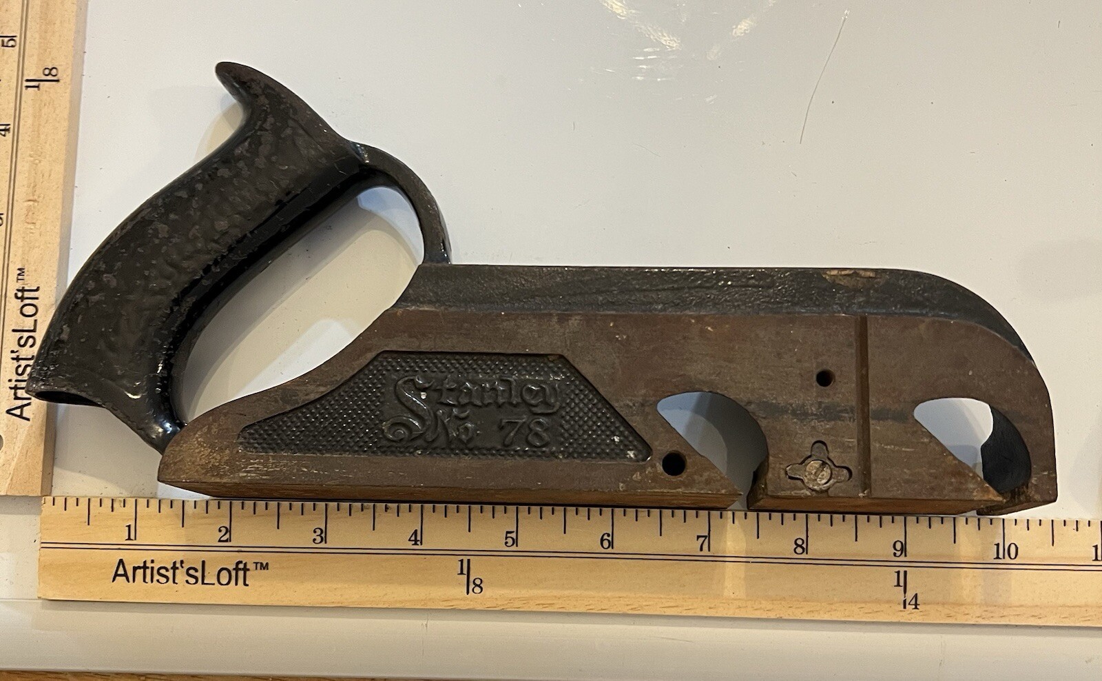STANLEY No. 78 RABBET WOOD PLANE w/ (2) 1-1/2” IRONS