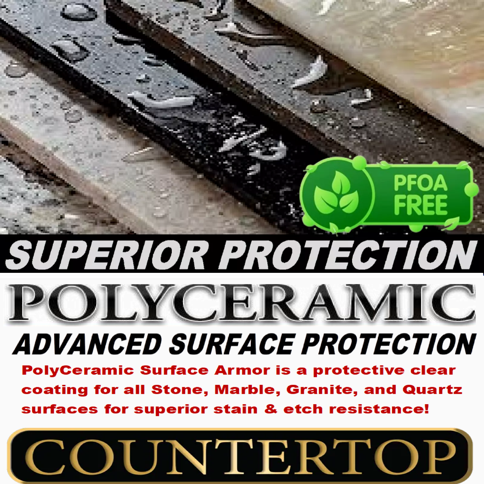 STONE SEALER POLYCERAMIC CLEAR COATING FOR BEST ETCH & STAIN RESISTANT