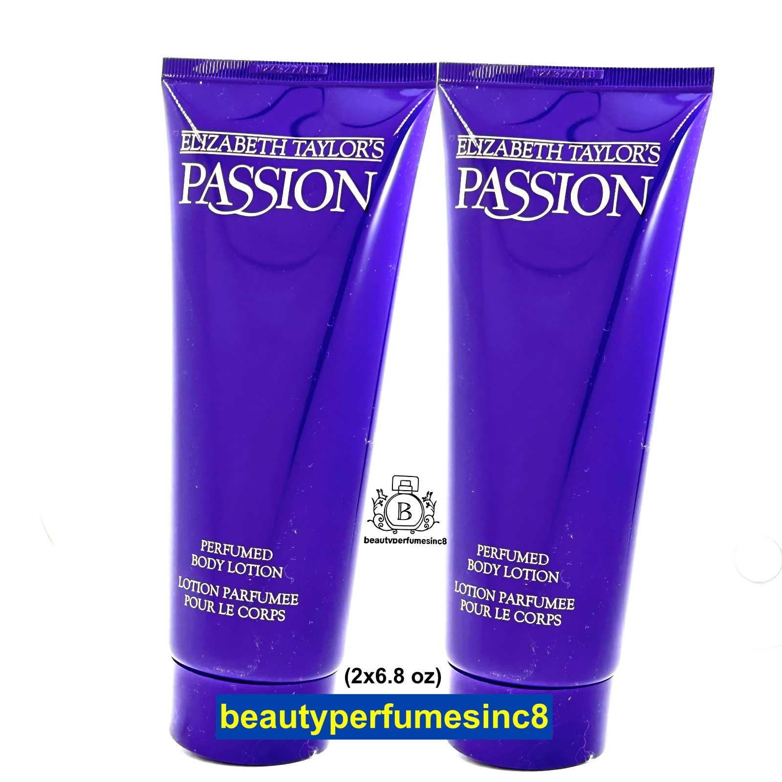 Lot Of 2 - Elizabeth Taylor's Passion Perfumed Body Lotion 6.8oz./200ml New