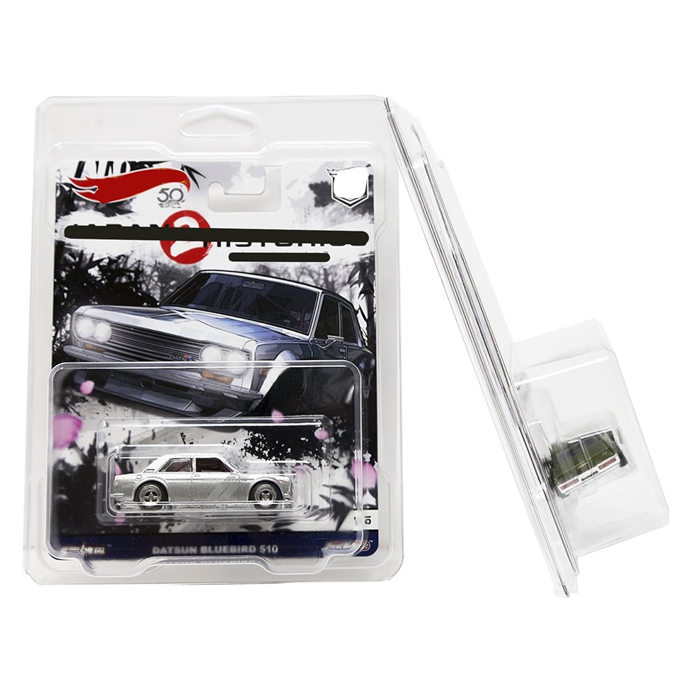 10Pcs Protector Case for 1/64 Diecast Short Card Mainline Cars Clamshell Storage