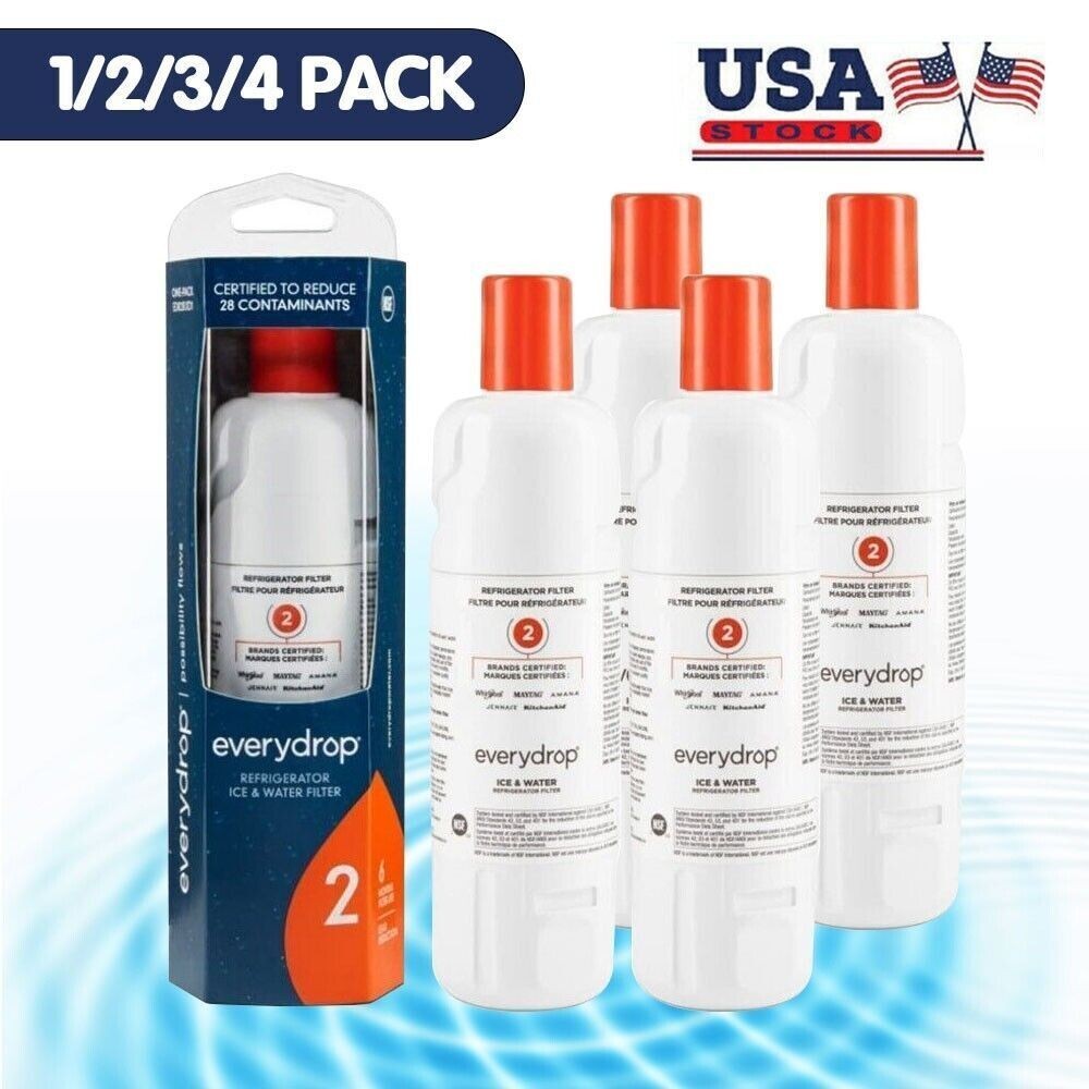 1/2/3/4 PC ΕVΕRYDROP ΕDR2RXD1 Refrigerator Wate Filter 2 Replacement Home NEW US