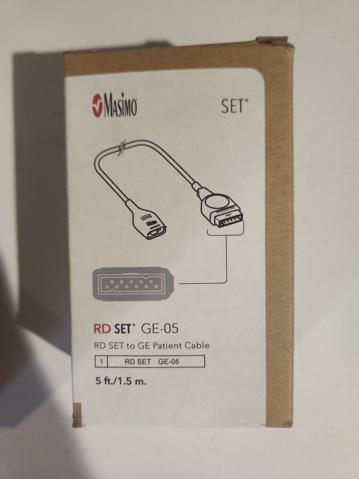Masimo RD Set GE-05  REF 4084 Patient Cable 5 Ft