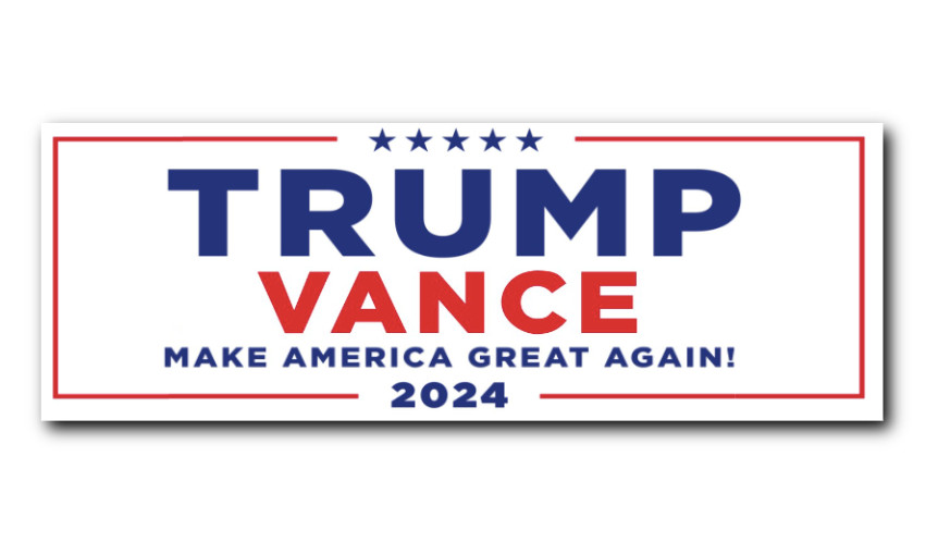 Donald Trump JD Vance 2024 Bumper Sticker President VP Political Republican MAGA