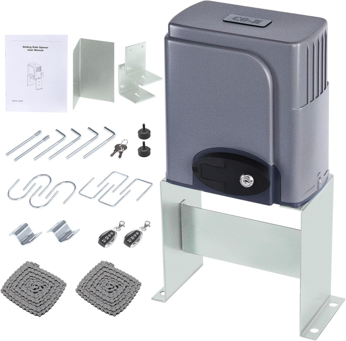 CO-Z 1400Lb Sliding Gate Opener Kit 40Ft Electric Driveway Gate Motor
