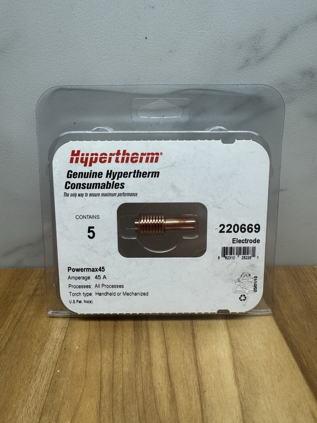 Hypertherm / set of 5 / electrodes / 220669 / Powermax45 / 45 A / All Processes