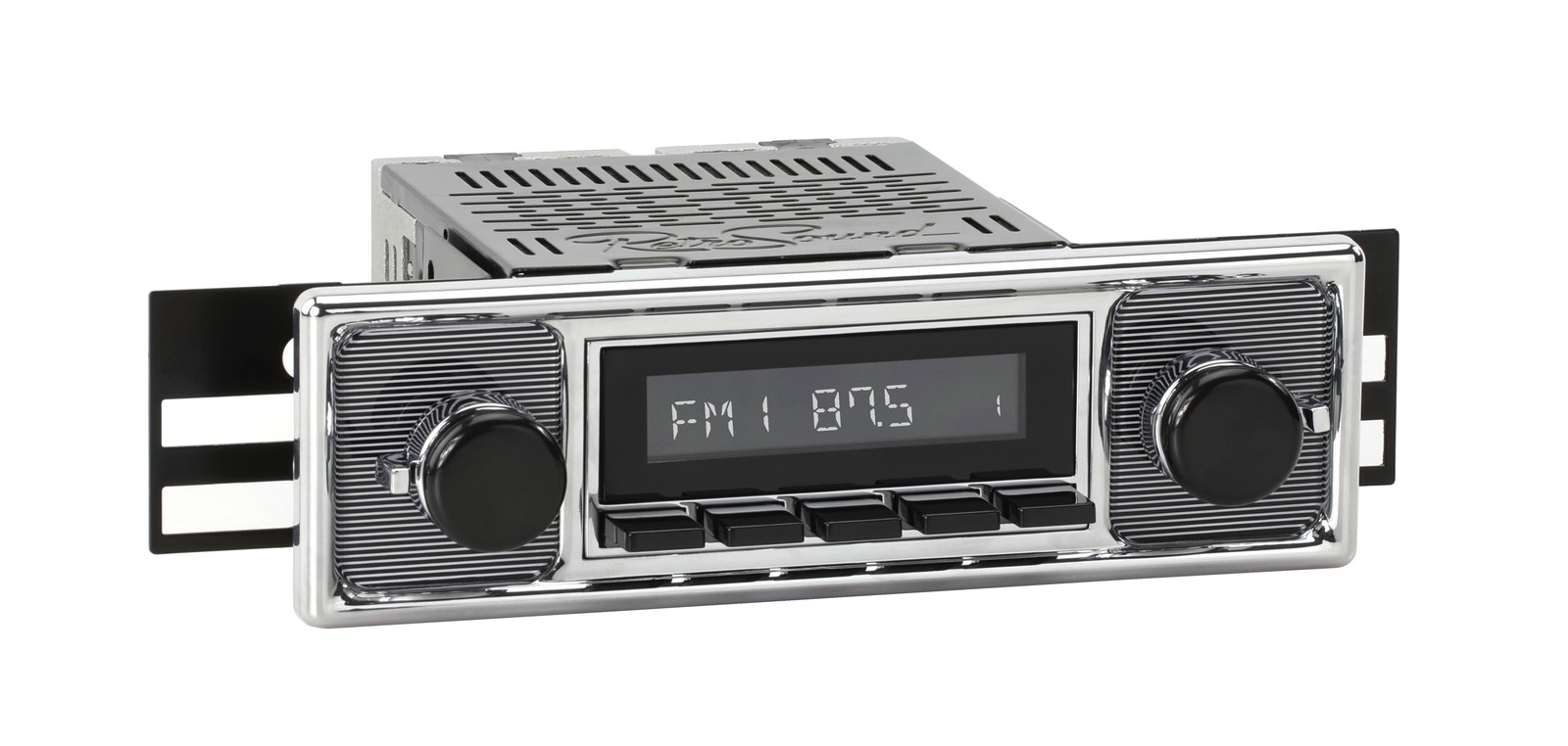 RetroRadio for 1963-69 Mercedes-Benz 230 Series with Pinstripe/Chrome Faceplate