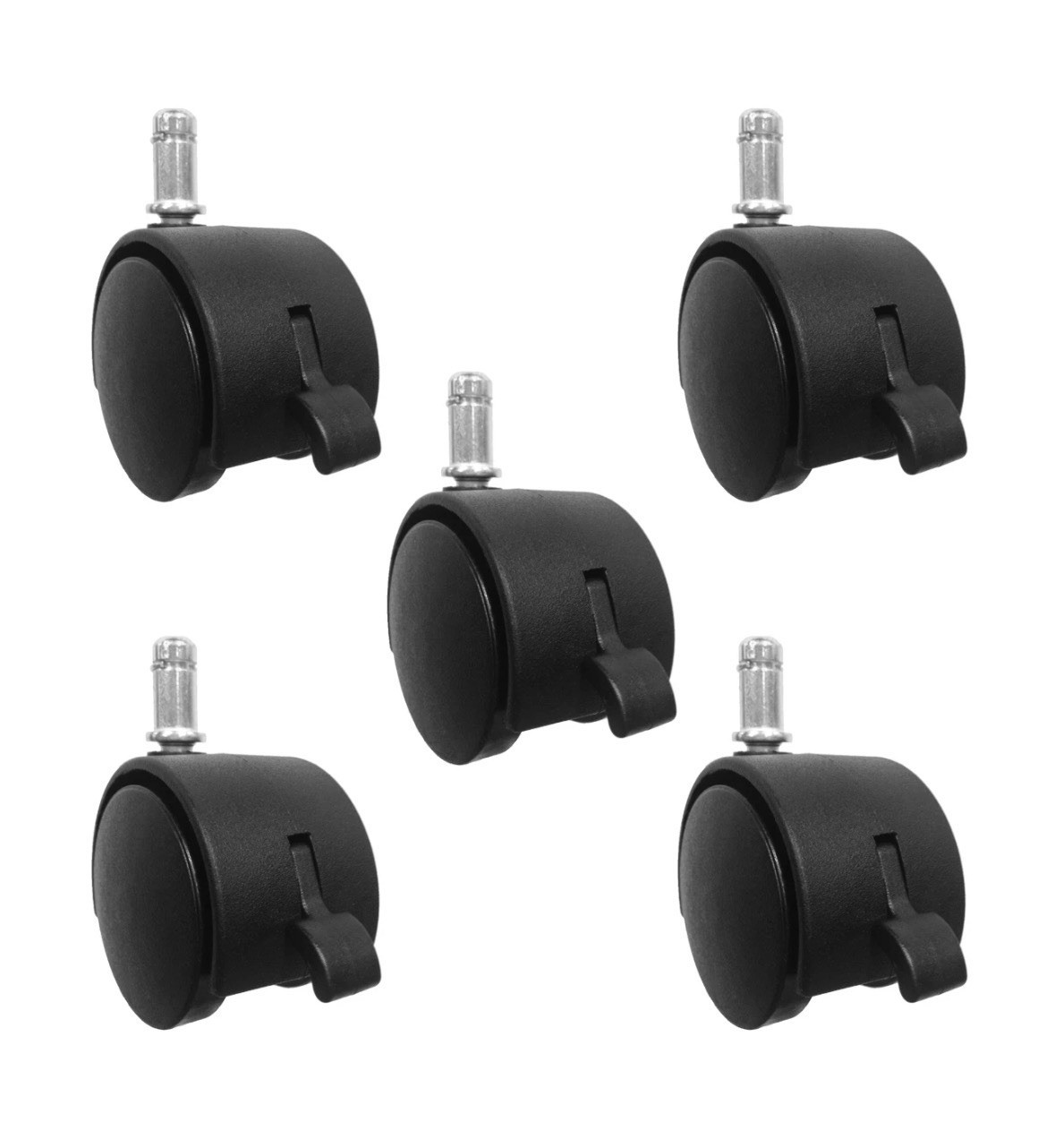 2" Replacement Locking Office Chair Caster - Set of 5 - S2421-5