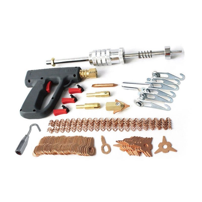 81Pcs Stud Welder Dent Puller Kit – Spot Welding Gun Body Repair Tool Set
