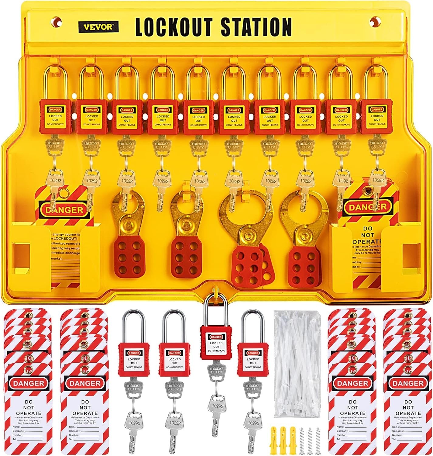 58 PCS Lockout Safety Devices for Industrial Electrical Work and Maintenance