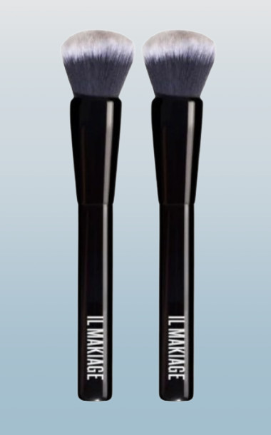 IL MAKIAG #100 FOUNDATION BLENDING BRUSH NWOB 2PCS + WHITE SCRUNCHIE