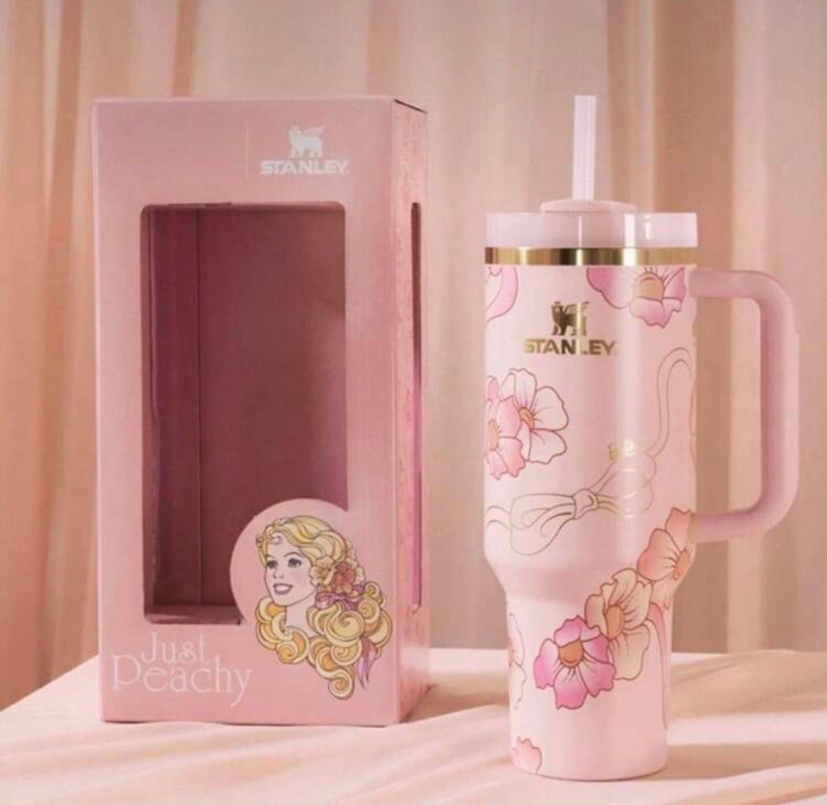 Barbie x Stanley 40oz Flowstate Tumbler Flowers Cutesy y2k Kawaii FAST SHIPPING