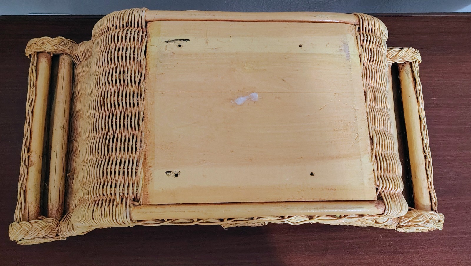 Vintage Large Wicker Sled Basket