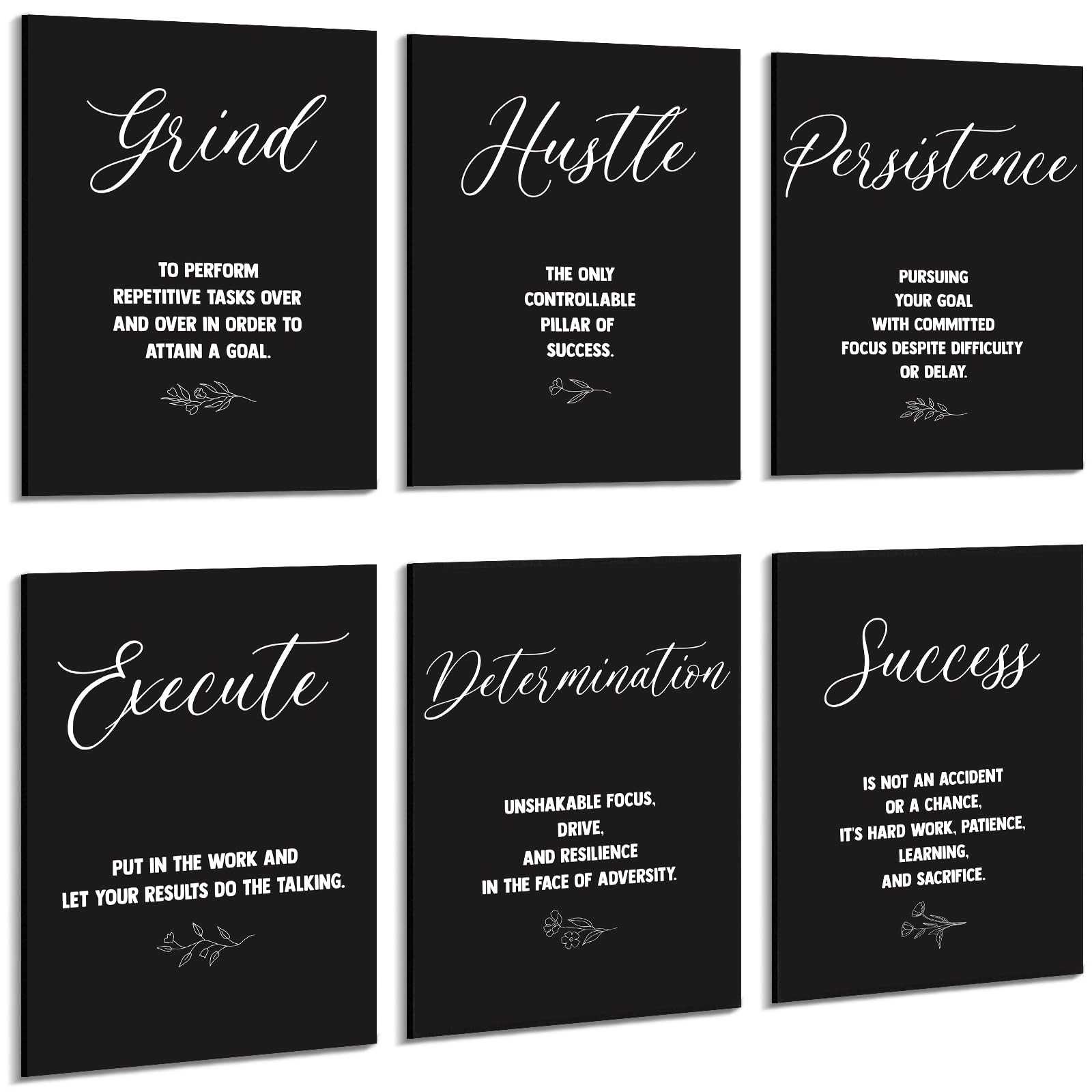 6 Pack Art Acoustic Panels 12" x 16" Inspirational Self Adhesive Soundproof W...