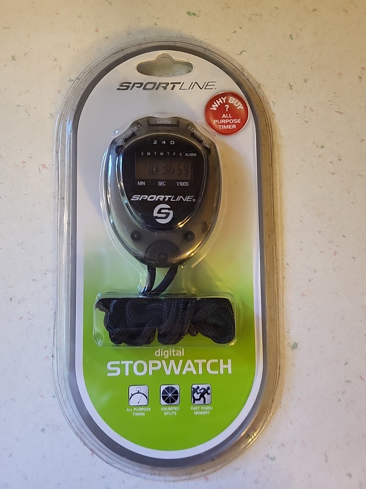 Sportline Digital Stopwatch, And Sports Timer. Brand New, Factory Sealed 13SALE