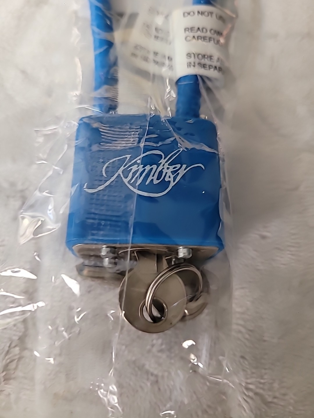 Kimber Factory Issue Blue Cable Gun Lock with 2 Key. NEW USA 🇺🇸