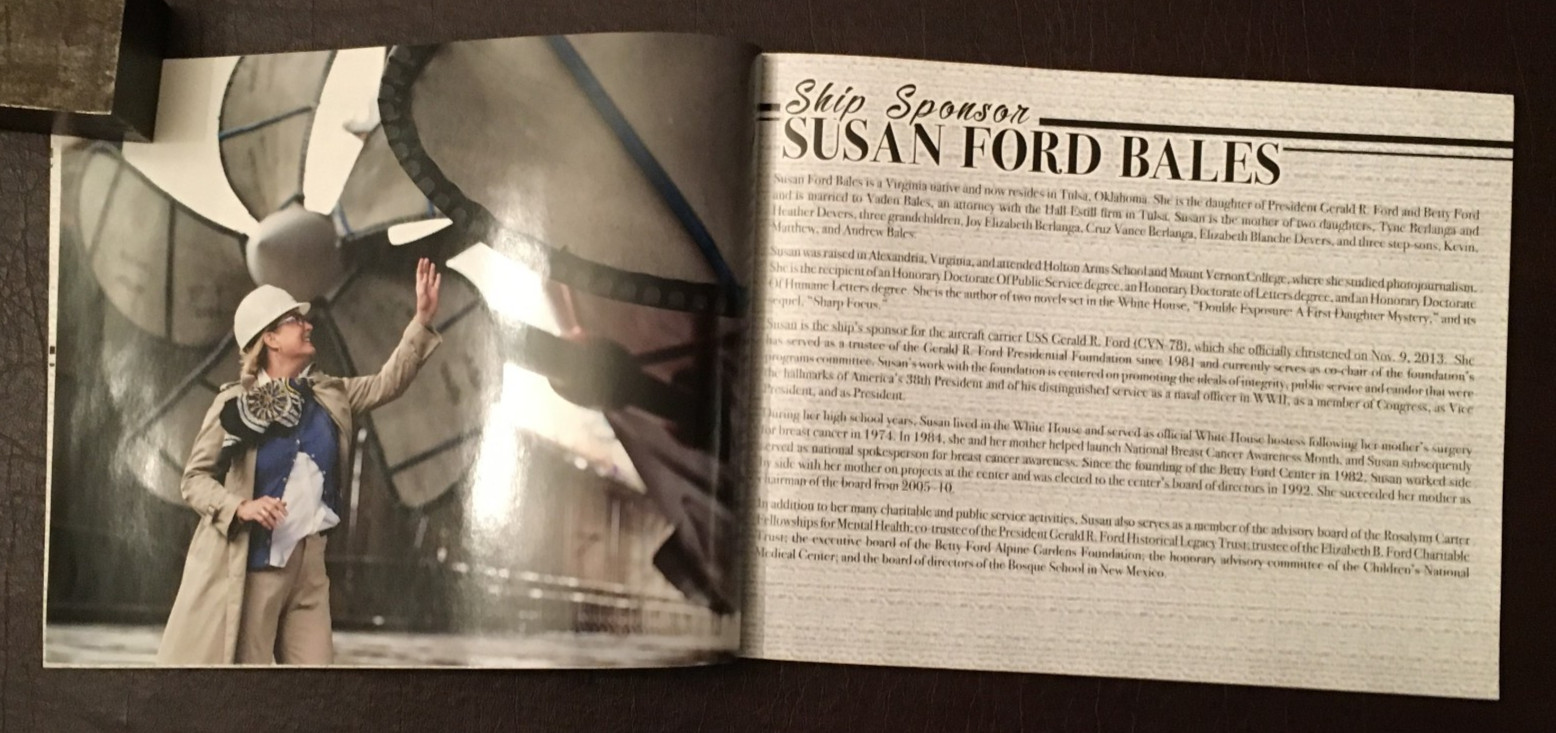 USS GERALD R. FORD (CVN 78) - OFFICIAL COMMISSIONING CEREMONY BOOKLET - 2017