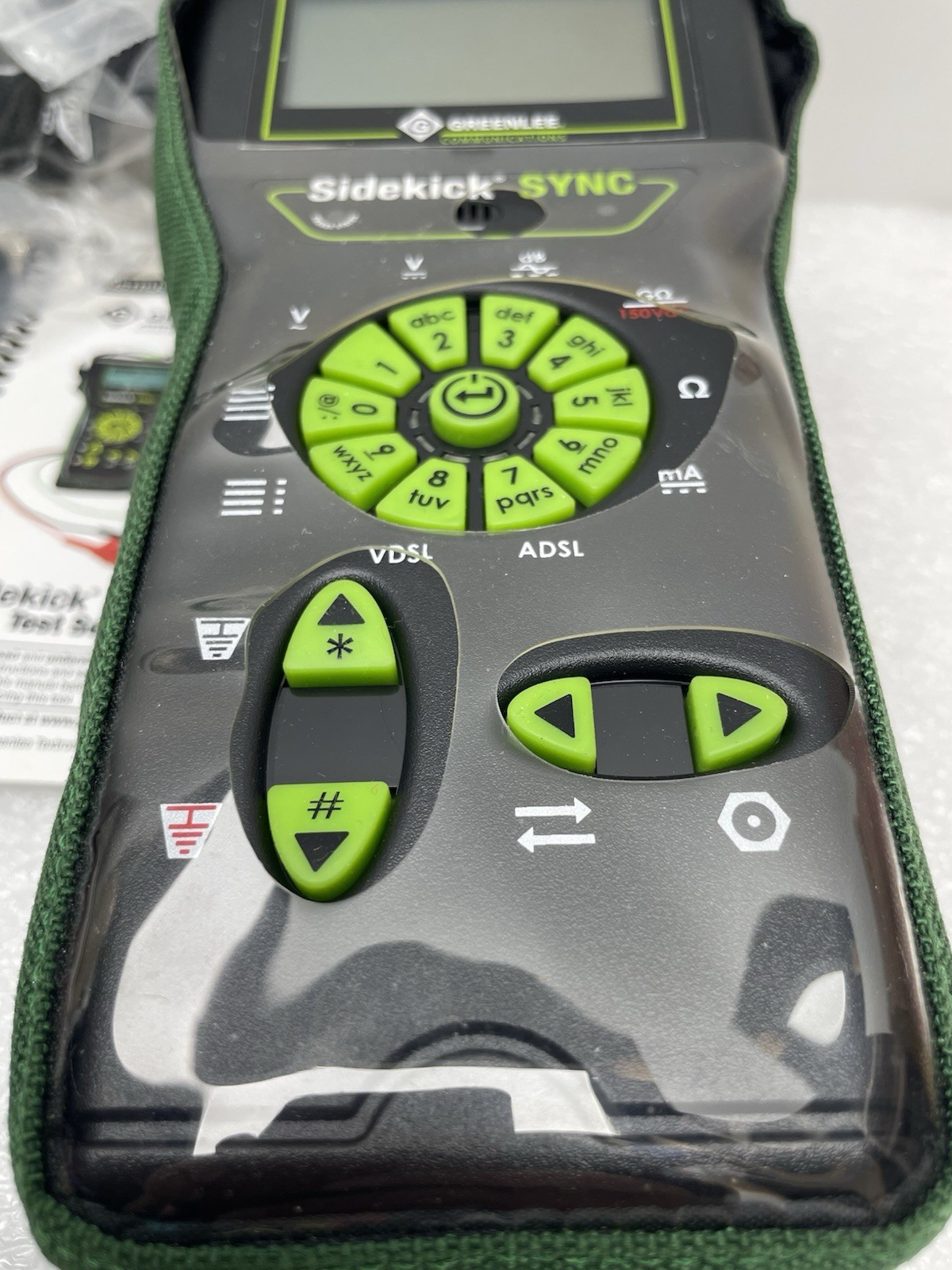 GREENLEE SIDEKICK SYNC 1160-1000 CABLE TESTER METER TOOL TESTED NEED NEW BATTERY