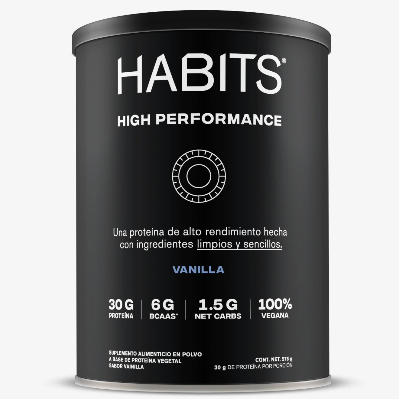 HABITS High Performance Vegan Protein Vanilla 30g Protein 6g BCAA 578g