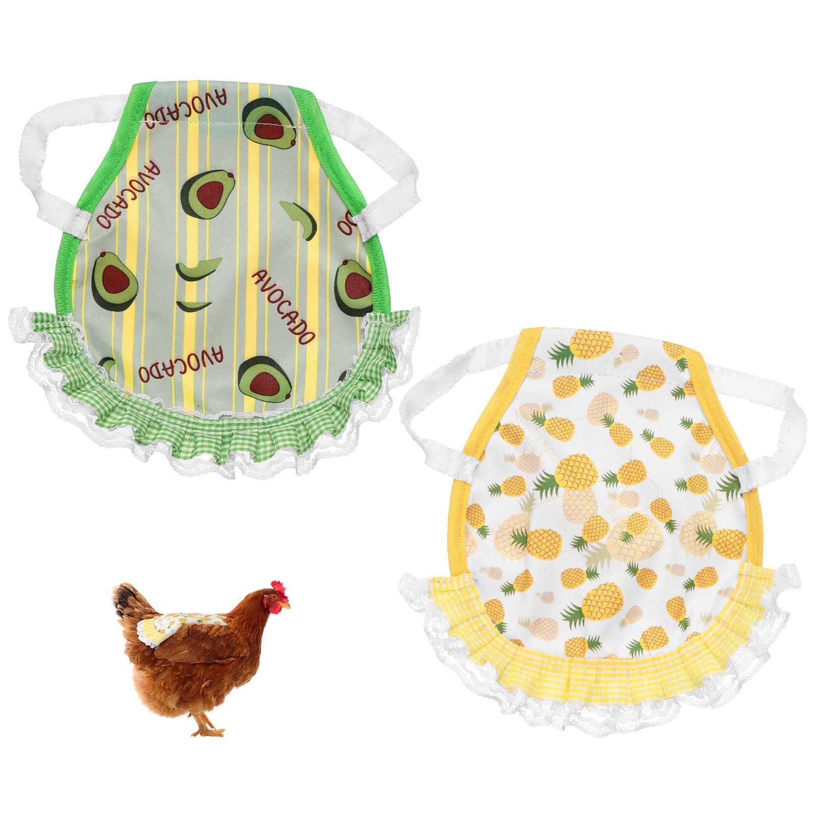 2-Pack Chicken Saddle, Chicken Apron Hens Back Protector [Mixing 2 Styles C]