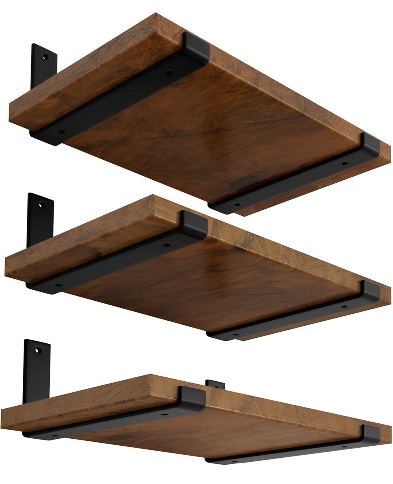 LEOPO 12 inch Shelf Brackets for DIY Floating Shelf 1/5 inch Thick Heavy Duty...