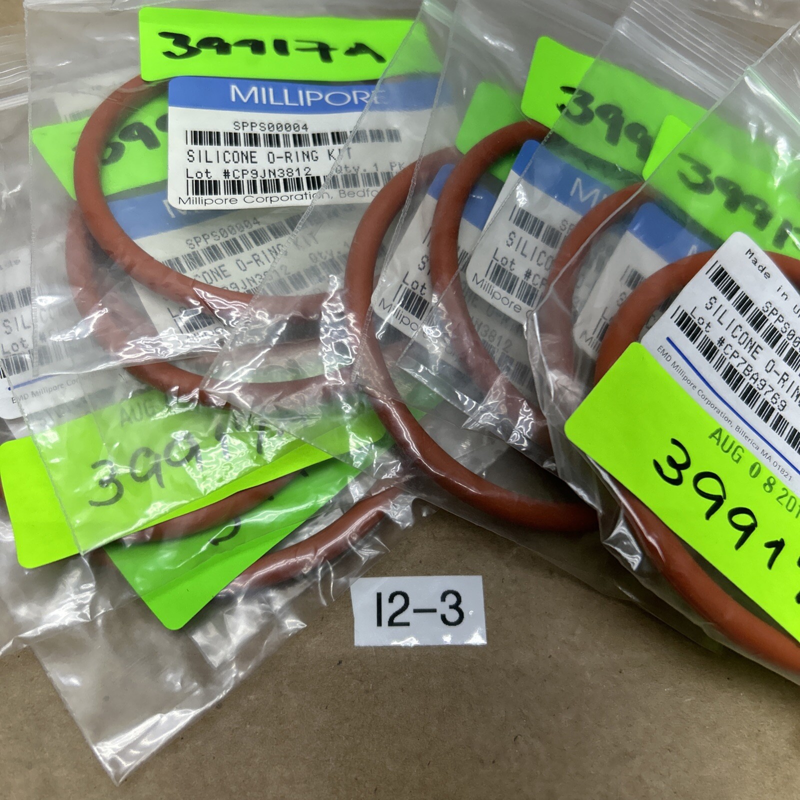 LOT OF 10 MILLIPORE SPPS00004 SILICONE O-RING KITS FAST SHIPPING!+ WARRANTY