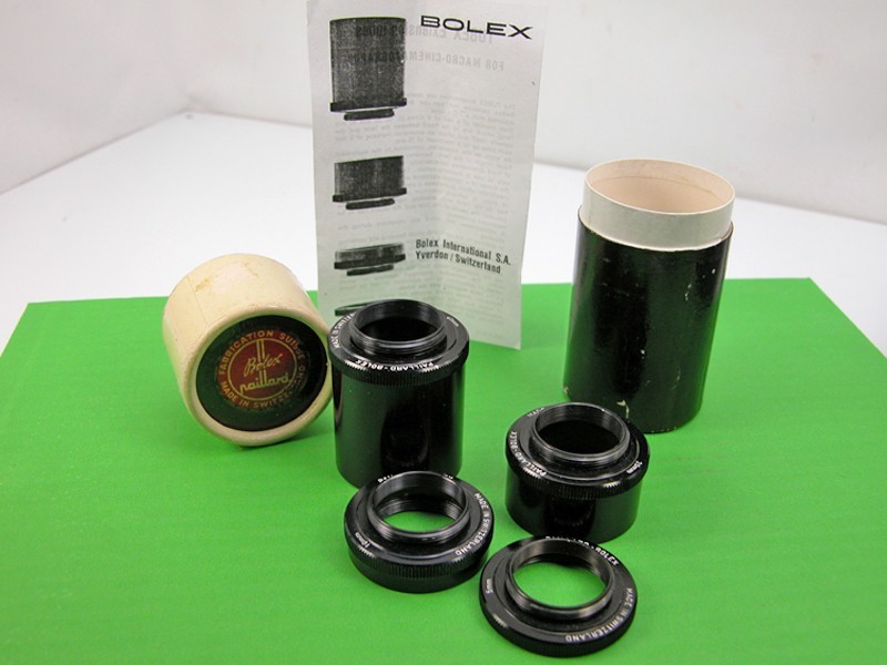 NOS BOLEX C-MOUNT EXTENSION TUBE SET For Bolex 16mm Macro Close-Up Filming Nice!