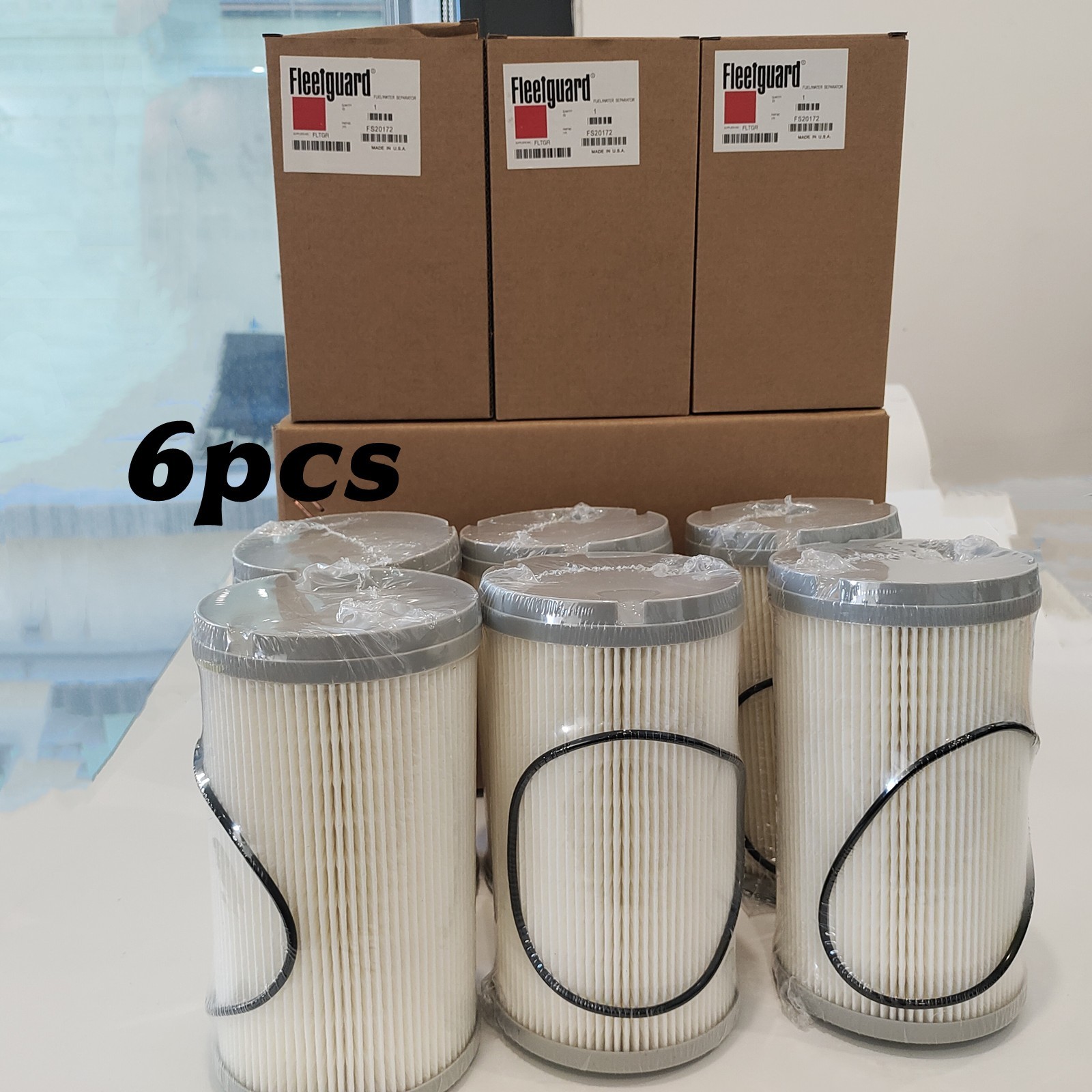6X Fleetguard Cummins OE FS20172 Fuel Filter Water Separator PACCAR K37-1029 US